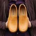 Large Size Hollow Out Loafers M's Guine Leather Breathable Casual British Style Trd Soft Sole Lazy Driving Shoes_vogvips.com