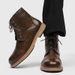 Retro Workwear Boots, English Leather Shoes, Martin Boots, High Top Shoes, Casual Leather Shoes, Goodyear High Top Leather Boots_vogvips.com