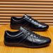 .Men's Round-toe Shoes, Best-selling Men's Shoes, Elastic Strap, Lazy Casual Sports Leather Shoes, One-piece Slip-on Shoes_vogvips.com