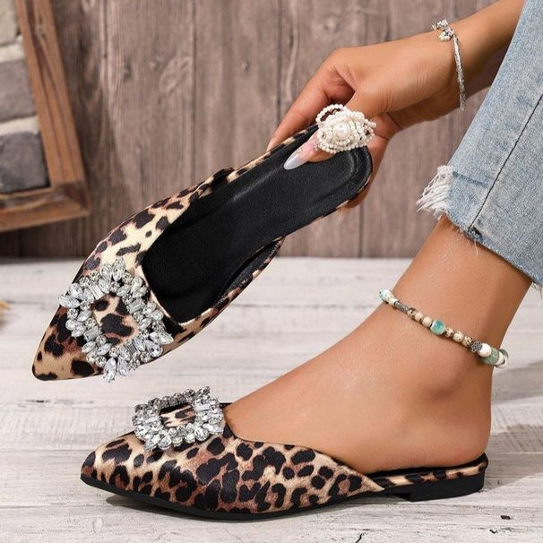 Women's Pointed Toe Flat Shoes - Soft Sole Leopard Print Slip-On Loafers For Spring/Autumn, Comfortable & Stylish (Sizes 35-43)_vogvips.com