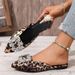 Women's Pointed Toe Flat Shoes - Soft Sole Leopard Print Slip-On Loafers For Spring/Autumn, Comfortable & Stylish (Sizes 35-43)_vogvips.com