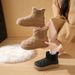 Fleece High-top Socks Boots Female Students Trend Warm Casual Cotton Shoes_vogvips.com