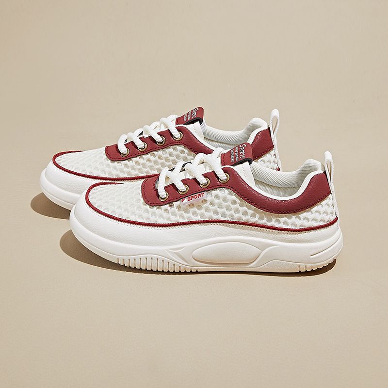 Little White Shoes Female Student Mesh Breathable Heightening Shoes Casual Shoes Board Shoes_vogvips.com