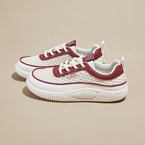 Little White Shoes Female Student Mesh Breathable Heightening Shoes Casual Shoes Board Shoes_vogvips.com