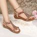 Direct Wholesale From The Manufacturer: 2026 Summer New Women's Flat Sandals, Fashionable Versatile, Bohemian Style,_vogvips.com