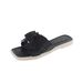 Trendy New Square-Toed Fairy Style Bowknot Slippers Summer Outdoor Fashion Versatile Flat Non-Slip Sandals For Women_vogvips.com