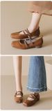 Blogger With The Same Ballet Mary Jane Shoes Women's Thick High Heels Light Mouth Evening Shoes_vogvips.com