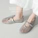 Cameido Silver Round-Toed Casual Shoes For Women's Daily Commuting_vogvips.com
