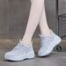 Single Net Dad Shoes Women's Rhinestone Thick Sole Heightening Lightweight Soft Sole Breathable Casual Sports Women's Shoes_vogvips.com