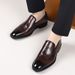 Euro Step New Brogue Carved Casual Slip-On Korean One-Piece Leather British Style Trendy Business Formal Men's Shoes_vogvips.com