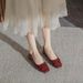 Women's Bowknot Flat Shoes, Spring And Autumn 2026 New French Style Soft Sole Patent Leather Evening Shoes For All_vogvips.com