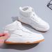 High Top White For Women New Autumn And Winter High Street Flat Bottom Women's Versatile Casual Sports Board_vogvips.com