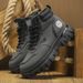 European Warm Series Winter High-top Martin Boots With Fleece Lining, Warm New Work Shoes, Trendy Men's Short Boots, Snow Cotton Shoes_vogvips.com