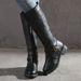 Big Round Toe Boots Fat Thin Two Thick Heels Knight's Boots_vogvips.com