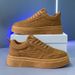 Summer Breathable Men's Thick Soled Versatile White Casual Board Shoes_vogvips.com