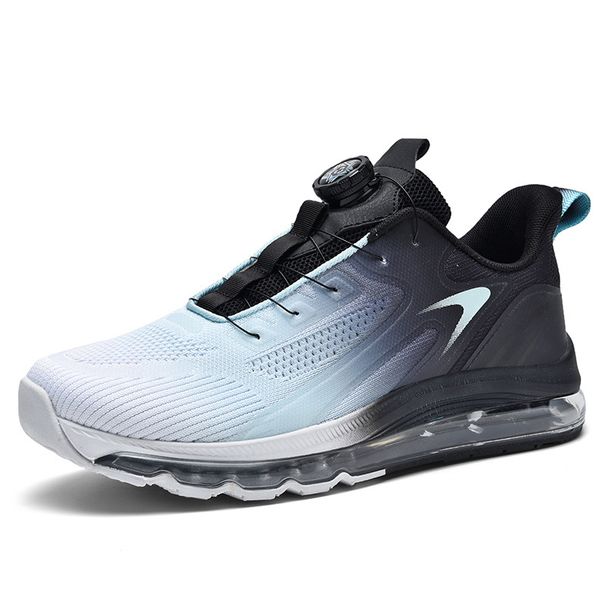 Spring Ultra-Light Rotating Button Men's Popcorn Soft Sole Comfortable Sports Running Shock Absorption No-Tie Shoes_vogvips.com