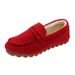 2025 Women's Plush-Lined Thickened Furry Shoes For Autumn And Winter, Large Size, Soft Sole, Warm And Comfortable Loafers, Slip-On Cotton Shoes_vogvips.com
