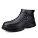 Men's Retro High-top Shoes, Velvet Warm Thick-soled Casual Leather Boots, Tooling Shoes_vogvips.com