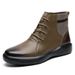 European Warm Series Men's Martin High Top Winter Plush Warm Shoes Genuine Leather Height Increasing Thickened Cotton Boots Trendy_vogvips.com