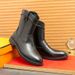 New Fashion Chelsea Boots Men's Brown Retro High-top Men's Boots European And American Fashion Boots British Gentleman Leather Boots_vogvips.com