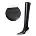 Fashion Pointed Toe Stiletto High Heel Over The Knee Boots - Winter & Fall Elegant Slim Fit Party Night Out Boots With PU Upper & Cotton Lining_vogvips.com