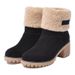Women's Winter Snow Boots Warm Faux Fur Lined Slip-Resistant Casual Mid Calf Boots_vogvips.com