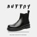 Retro Boots Lazy One-pedal Thick-soled Heightening Martin Boots Short Boots_vogvips.com