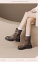 The New Maillard Pleated Trouser Boots For Women In The Autumn Of 2025.1 With Thick Soles_vogvips.com
