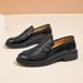 Black Leather New Spring And Autumn Styles, British-style Women's Shoes, Comfortable Loafers For Working Mothers_vogvips.com