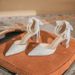 7500-1 Pointed Toe Fabric Shallow Mouth Wedding Bridesmaid Banquet High Heels French Style Elegant Socialite High-end_vogvips.com