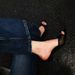 Style Black Mesh Sandals Women's French Stiletto Versatile Open-toed Bow Wear Semi-drag High Heels_vogvips.com