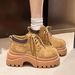 2025 British Style Women's Leather Shoes 2025 Autumn New Fashion Versatile Thick Sole Height Increasing Big Toe Casual_vogvips.com