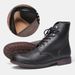 Men's Classic Vintage Work Boots - Genuine Leather Low-Cut Martin Boots With Oil Wax Finish For Outdoor & Casual Wear Outdoor Paratrooper Boots_vogvips.com