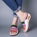 Cross-border Foreign Trade 2023 Summer New European And American Style Wedge Heel Color-blocked One-strap Women's_vogvips.com