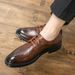 Euro Step 2025 Large Brogue Size 46 British Business Leather Men's Casual Breathable Wedding Trendy Shoes_vogvips.com