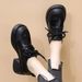 Versatile Soft Leather Thick-soled Loafers, 2025 New Autumn British Style Slip-on Shoes, Height-enhancing And Slimming,_vogvips.com