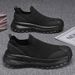 Men's Casual Breathable Flyknit Mesh Thin Men's Slip-On Shoes For Teenagers, Dad Style Versatile Shoes_vogvips.com