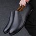 Men's Shoes Loafer Leather Shoes Outdoor Casual Shoes Low-top Foot Cover Leather Surface Single Shoes_vogvips.com