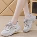 2025 New Spring And Autumn Sports Versatile Casual Mesh Thick-Soled Dad Shoes Women's Fashion Running Sneakers_vogvips.com