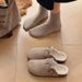 Furry Lazy Thick Sole 2025 Autumn Winter New Slip-On Fleece-Lined Closed-Toe Half Slippers For Women_vogvips.com