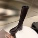 Women's Shoes Genuine Leather Knee High Riding Boots With Stretchable Shaft, Chunky Heel & Slip-Resistant Sole For Fall And Winter_vogvips.com