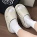 Bebealy Women Platform Flat Sandals Vacation Soft Pool Beach Sandals Nonslip Cushioned Shower Shoes Home Women Cloud Slippers_vogvips.com