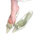 2025 Wedding Shoes, White Orchid Flower Decoration, Pointed Toe Cat-heel High Heels, Low-heel Closed-toe Sandals For_vogvips.com