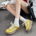 Matte Genuine Leather Training For Women In Spring 2025, New Student Thick Soled Board Shoes, Simple And Versatile_vogvips.com