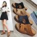 22 New Fashionable Personalized Shoes Large 44 Solid Color Thick Bottom Slippers Women's Sandals_vogvips.com