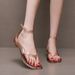 New Herringbone Sandals, Roman Style, Comfortable And Versatile, Plastic Beach Jelly Shoes, Summer Flat Strap Thong_vogvips.com