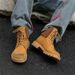 Vintage Tooling Martin Boots Casual Couple Big Head Boots Thick Heel Short Boots_vogvips.com