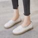Genuine Leather White Sneakers For 2026 New Spring Summer Versatile Slip-On Soft Sole Pregnant Women Casual Shallow_vogvips.com