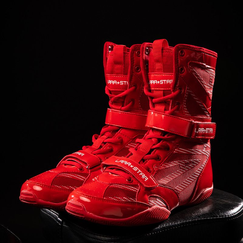 Unisex Shoes Boxing Shoes Professional Wrestling Training Shoes Men's High Top Fighting Fighting Sanda Power Weightlifting Women_vogvips.com