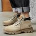 Men's Genuine Leather Mid-Calf Work Boots - Rugged & Stylish Unisex Martin Boots For Casual Wear_vogvips.com